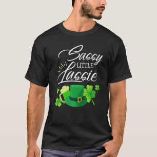 T-shirt Sassy Little Lassie St Patrick's Day Drôle