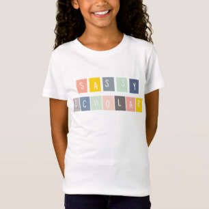 T-Shirt Sassy Scholar Cute Kids Coloré Funny