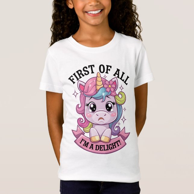 T-Shirt Sassy sulky licorn (Devant)