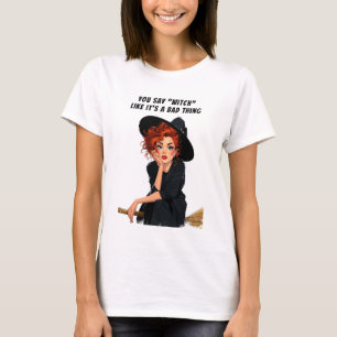 T-shirt Sassy Witch Halloween Design