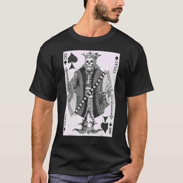 T-shirt Satan Est King Skeleton Costume Halloween (Devant)