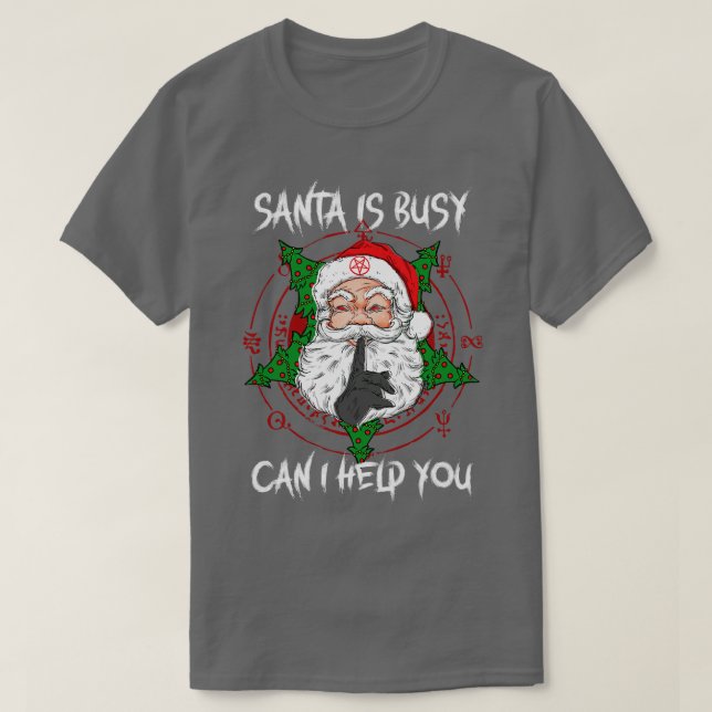 T-shirt Satan est occupé Can i Help 4 (Design devant)