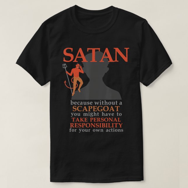 T-shirt Satan m'aime Baphomet Devil 666 Bouc émissaire con (Design devant)