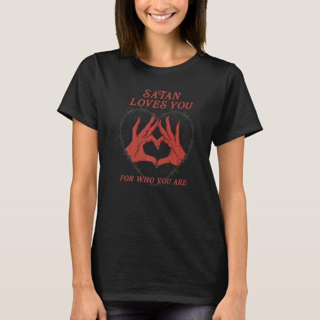 T-shirt Satan vous aime pour qui vous êtes (Devant)
