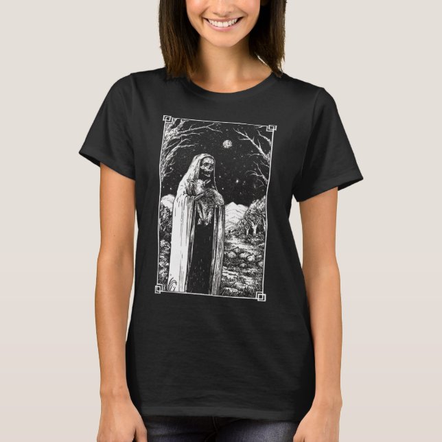 T-shirt Satanic Priest Grim Reaper Lucifer Occulte Gothiqu (Devant)