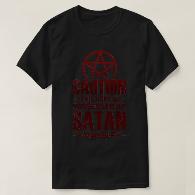 T-shirt Satanic Satan regarde la controverse Possédé avec (Design devant)