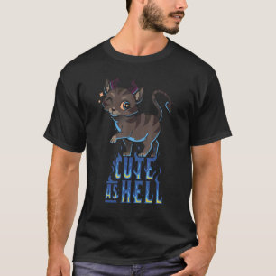 T-shirt Satanicat Mignon comme l'enfer Chat Satanique Ésot