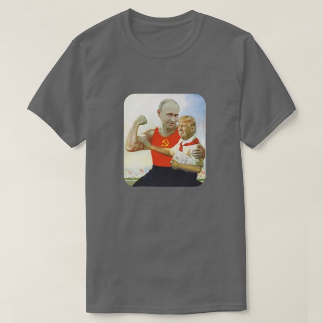 T-shirt Satire politique minuscule de Poutine d'atout et (Design devant)