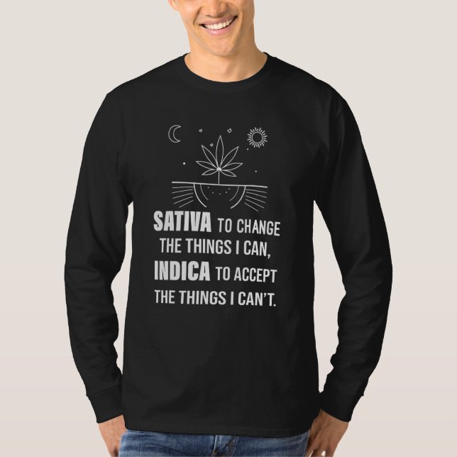 T-shirt Sativa Pour Changer Indicateur Accepter Les Choses (Devant)