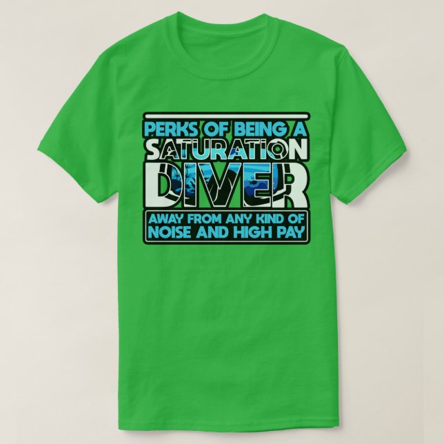T-shirt Saturation Plaisir D'Être Un Plongeur Saturation (Design devant)