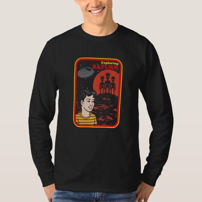 T-shirt Saturn Explorer vaisseau spatial Galaxy Universe U (Devant)