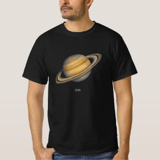 T-shirt Saturne artistique avec anneaux vibrants