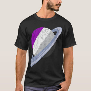 T-shirt Saturne Asexualité Drapeau Lgbt Ace Pride Mois Equ