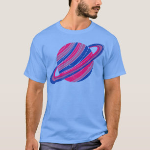 T-shirt Saturne Biseualité Drapeau LGBT Pride Queer Fière 