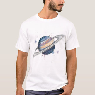 T-shirt Saturne coloré