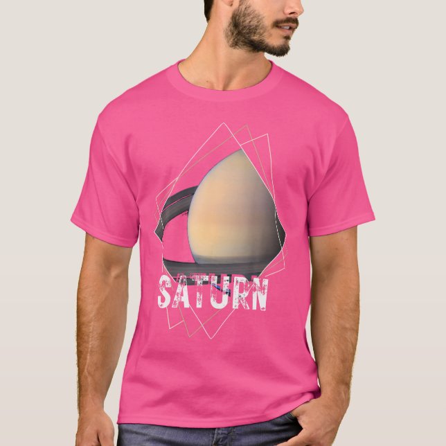 T-shirt Saturne Planète Système solaire Astronomie spatial (Devant)