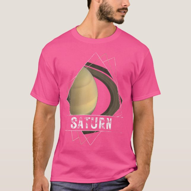 T-shirt Saturne Planète Système solaire Astronomie spatial (Devant)