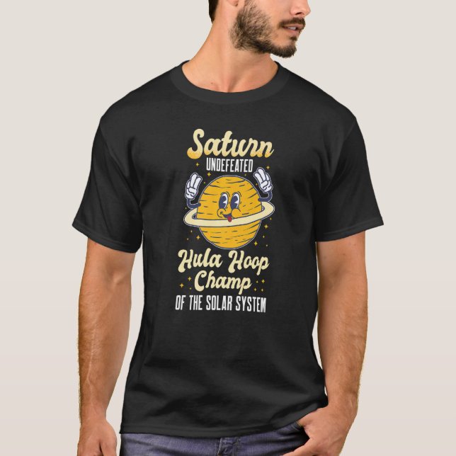 T-shirt Saturne Système Solaire Indéfectible Hula Hoop Cha (Devant)