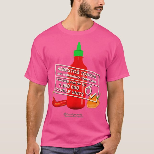 T-shirt Sauce au Piment Asbeste Langue Piment (Devant)