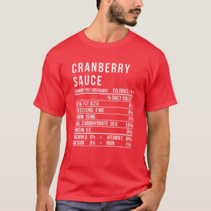 T-shirt Sauce canneberge Nutrition Drôle Thanksgiving Matc