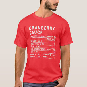 T-shirt Sauce canneberge Nutrition Drôle Thanksgiving Matc