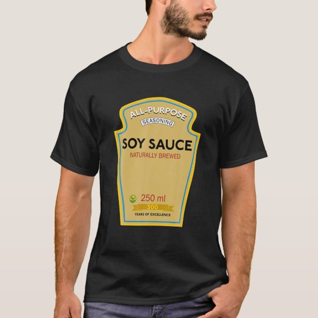 T-shirt Sauce de soja Costume amusant Vegan (Devant)