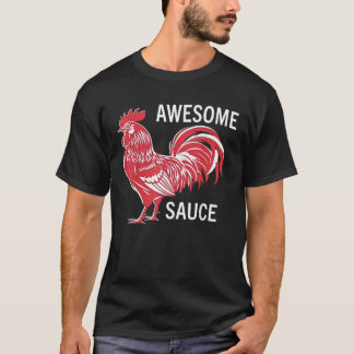 T-shirt Sauce géniale avec photo de coq