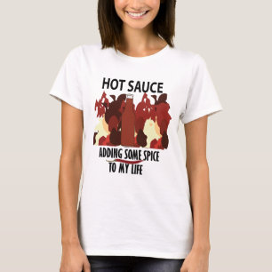 T-shirt Sauce Piquante Ketchup Feu Piment Rouge