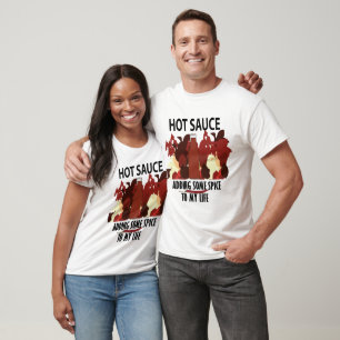 T-shirt Sauce Piquante Ketchup Feu Piment Rouge