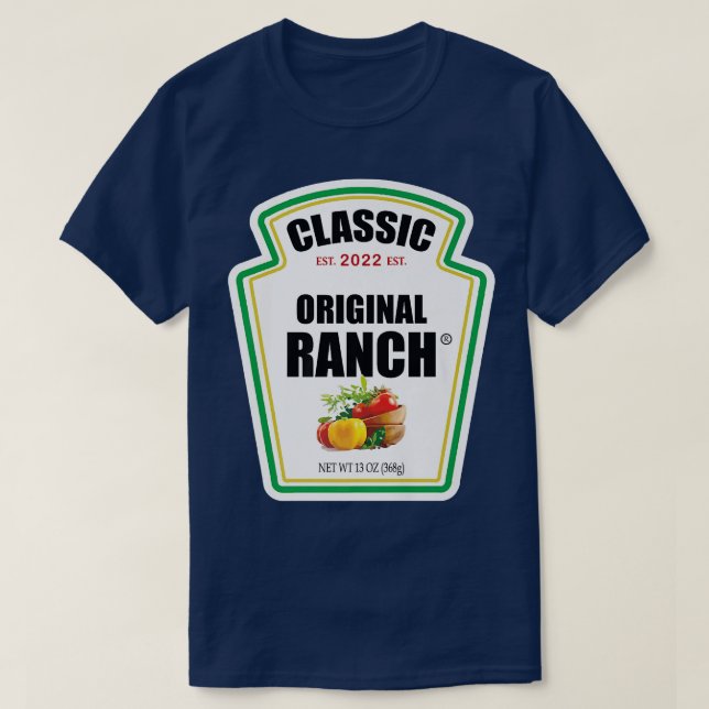 T-shirt Sauce Ranch Salade verte Dressing Costume d'Hallow (Design devant)