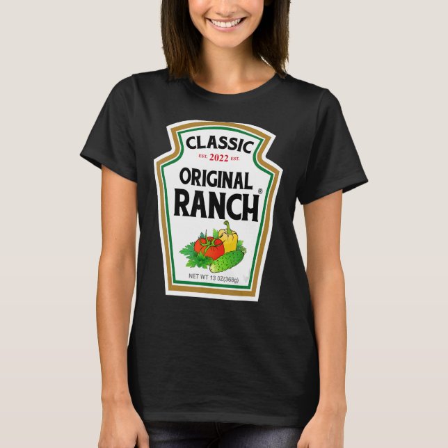 T-shirt Sauce Ranch Salade verte Dressing Costume d'Hallow (Devant)