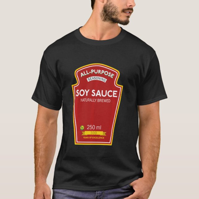 T-shirt Sauce Soja Costume Drôle Végétalien (Devant)