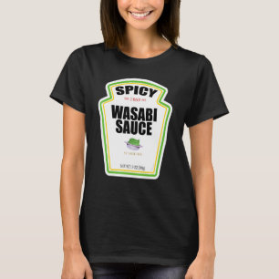 T-shirt Sauce Wasabi épicée Bouteille Étiquette Halloween