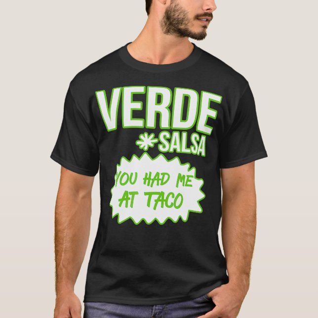 T-shirt SAUCES CHAUDES Costumes d'Halloween Salsa verte VE (Devant)
