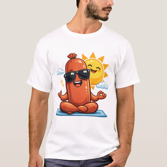 T-shirt Saucisse de Yoga (Devant)