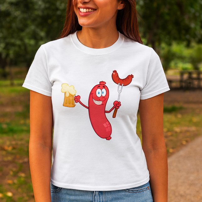 T-shirt Saucisses Et Bières (Créateur téléchargé)