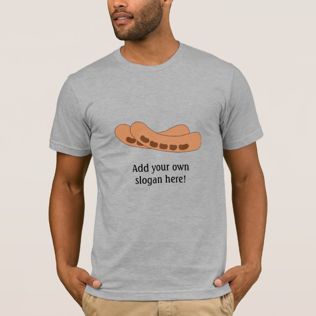 T-shirt Saucisses : Slogan personnalisable (Devant)