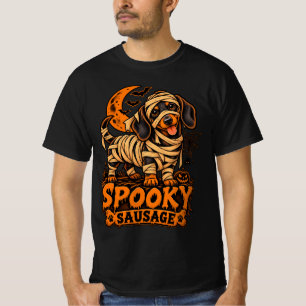 T-shirt Saucisson Effrayant Mummy Teckel Halloween Drôle D