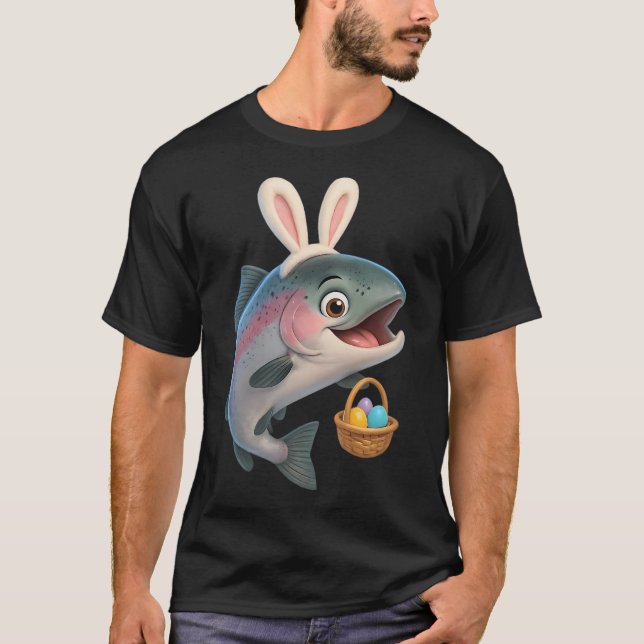 T-shirt Saumon arc-en-ciel de Pâques 1 (Devant)