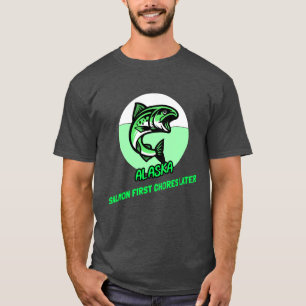 T-SHIRT SAUMON D'ALASKA TÂCHES PRIORITAIRES PLUS TARD