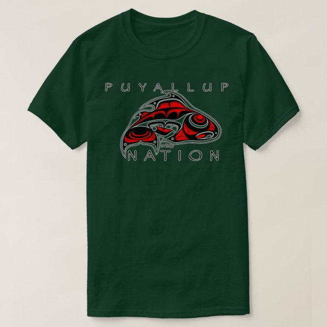 T-shirt Saumon de la Nation Puyallup  (Design devant)