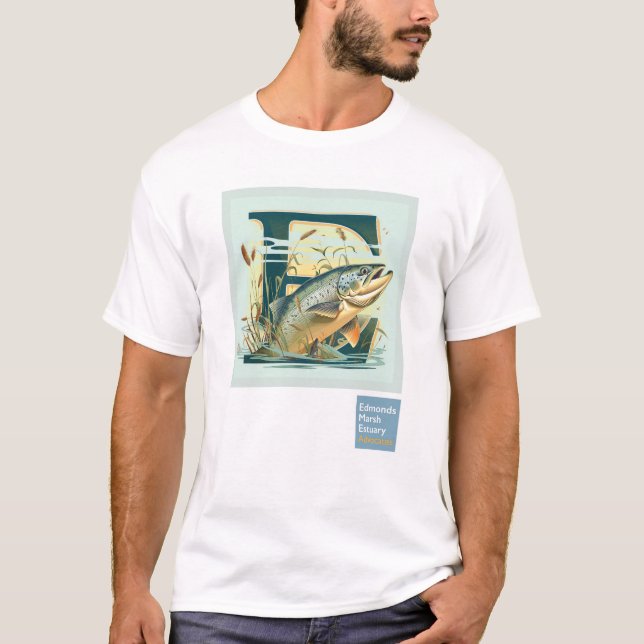 T-shirt SAUMON du marais Edmonds pour hommes 2 (Devant)