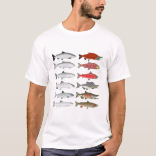 T-shirt Saumon du Pacifique - Phases océaniques et frayè