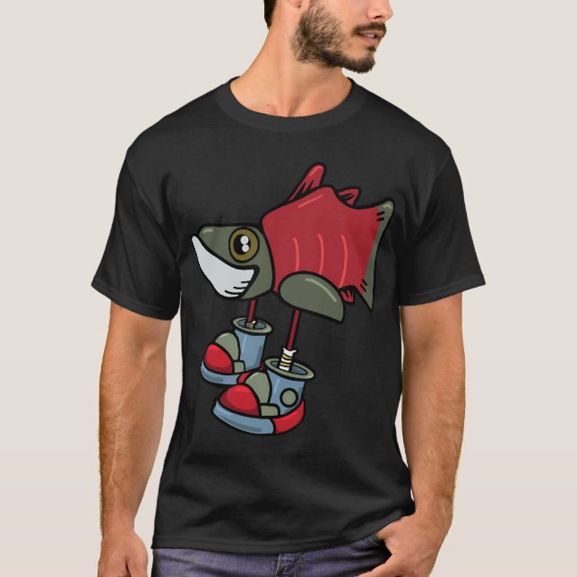 T-shirt Saumon en baskets (Devant)