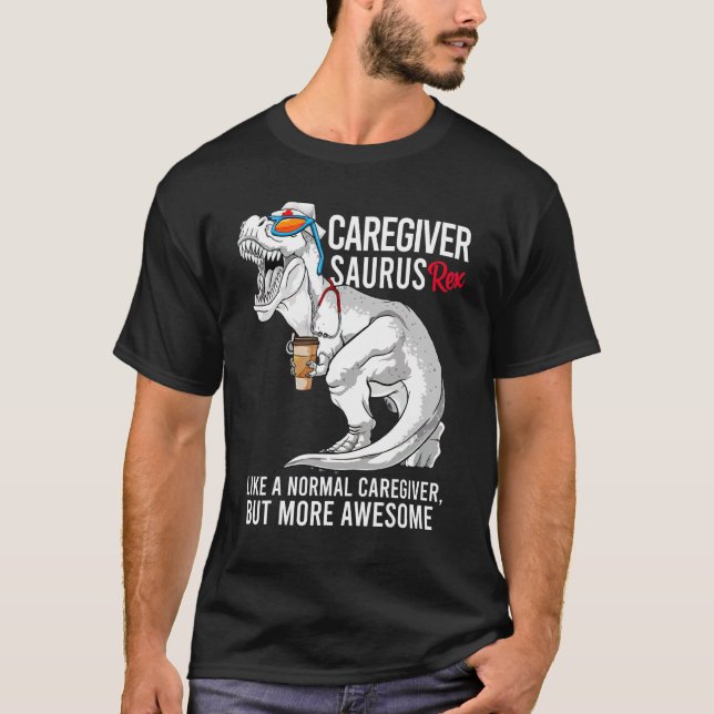 T-shirt Saurus D'Aide Professionnelle Comme Un Fournisseur (Devant)
