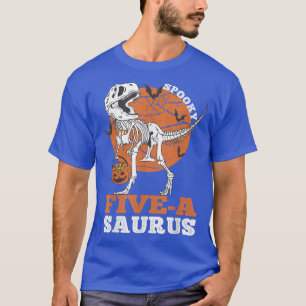 T-shirt Saurus Dinosaure Squelette T rex Pumpk éffrayant 5