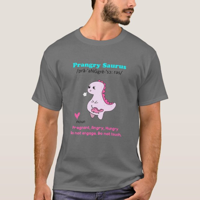 T-shirt Saurus en colère des femmes Définition Grossesse d (Devant)