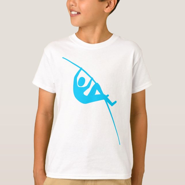 T-shirt Saut à la perche - bleu de ciel (Devant)