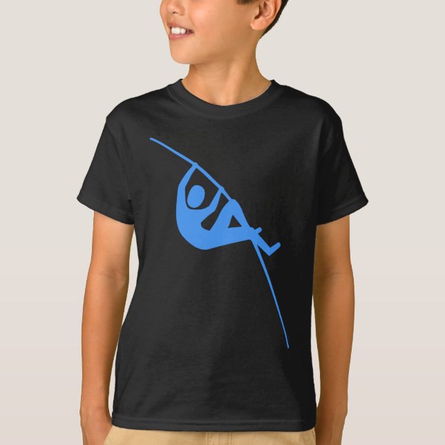 T-shirt Saut à la perche - bleu layette (Devant)