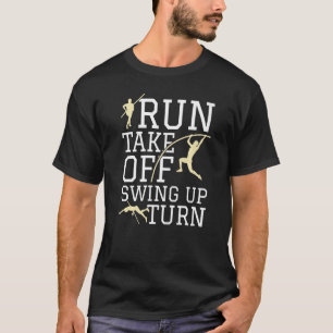 T-shirt Saut à la perche Course Prise d'élan Balancement